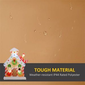 Decorazioni Natalizie da Esterno per Giardino, Casa di Pan di Zenzero Gonfiabile - Product Image 3