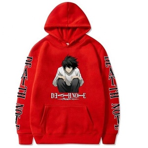 Sweat à capuche Death Note Light Yagami Anime pour homme, blanc camouflage, décontracté, en polaire, 100% coton, coupe classique, avec poches, style hiver - Product Image 2