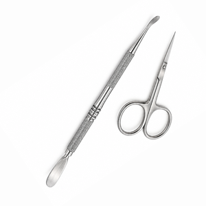 Ciseaux à cuticules multifonctionnels en acier inoxydable, pousse-cuticules, lame droite, pointe acérée, manche durable, outil de manucure manuel pour adultes - Product Image 6