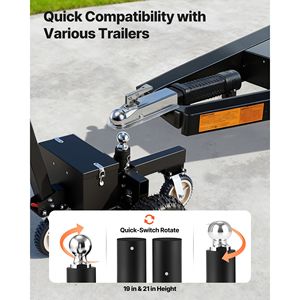 Carrello Elettrico per Rimorchio 3600 Libbre Max, Carico Massimo sulla Lingua del Carrello 600 Libbre, DC 24V 800W, Motorizzato, 2.1 Pollici - Product Image 5