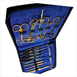 Nouvel Arrivage Kit d'Instruments de Chirurgie Mineure en Acier Doré : Porte-Aiguille, Ciseaux Metzenbaum, Ciseaux à Pansements, Manche de Scalpel - Product Image 4