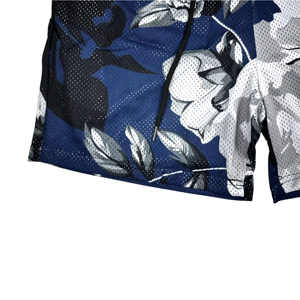 Men's Floral Mesh Basketball Shorts Sublimated Print Drawstring Closure Quick Dry Regular Fit Summer Adult - Product Image 6