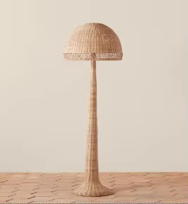 Lampe de table en bambou et rotin de style moderne du milieu du siècle, design rustique moderne, mobilier écologique pour le salon - Product Image 4