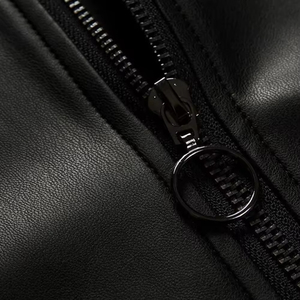 Chaquetas de Cuero para Hombre, Servicio OEM 2026, Color Negro, Chaqueta de Cuero de Manga Larga para Hombre - Product Image 4