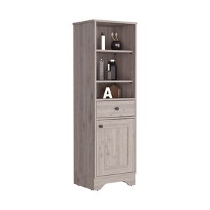 Norwalk biancheria singola porta bagno mobile con tre ripiani esterni un cassetto due ripiani interni - Product Image 1