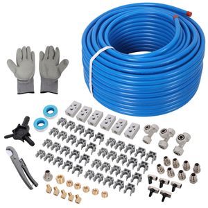 Kit de tubería de compresor de aire azul de alta calidad de 1/2 \ "X 200 pies, tubería de con revestimiento de papel de aluminio, accesorios para compresor de aire - Product Image 1