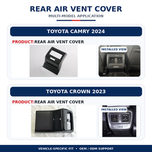 Cache de ventilation arrière en ABS, garniture intérieure, accessoires de voiture pour Toyota Camry 2024, sortie d'air des sièges arrière - Product Image 5