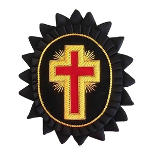 Epaulette de Bordado de Hilo Metálico para Hombro de Caballero Templario, Regalia Masónica para Abrigo de Gala - Product Image 4