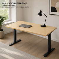 Plateau de bureau moderne en panneau de particules E1 de 1200 x 600 mm sans trou pour câbles, idéal pour les projets de bureaux assis-debout personnalisés