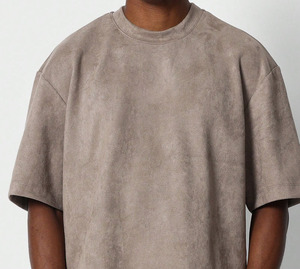 T-shirts pour hommes de haute qualité, 240 GSM, poids lourd, 100% coton, coupe courte, épaules tombantes, surdimensionnés, logo personnalisé, tissu tricoté - Product Image 2