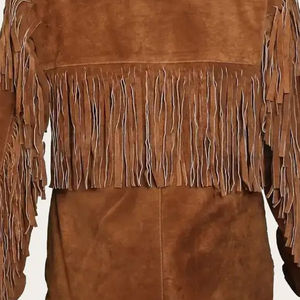 Veste en daim de peau de mouton de qualité supérieure avec franges, design personnalisé, style streetwear, style cowboy, logo personnalisé de haute qualité - Product Image 5