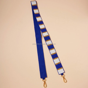 Handmade Beaded Star Strap <b>Red</b> Blue Stars on White Sequin Shoulder Crossbody Strap for DIY Handbags Tote <b>Purse</b> Accessories - Product Image 5