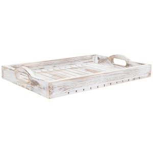 <b>Rectangular</b> <b>Gold</b> Metal Decorative Tray With <b>Mirror</b> Base Glam Design Durable Serving Tray - Product Image 4
