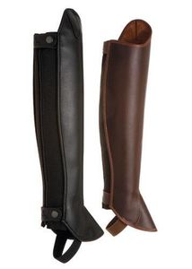 Premium Genuine Leather Horse Riding <b>Half</b> <b>Chaps</b> English Style Equestrian <b>Chaps</b> for Men Custom Color OEM - Product Image 6