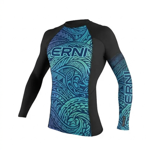 Maillot de bain à manches longues pour homme, protection UV, séchage rapide, compression, pour la natation et le surf - Product Image 1