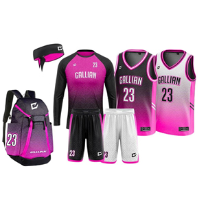 Ensemble complet de vêtements de basketball personnalisés pour la maison et l'extérieur, avec sublimation intégrale, comprenant maillot de tir, sweat à capuche et manches, uniforme de basketball - Product Image 4