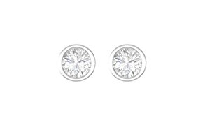 Pendientes Redondos de Oro Amarillo de 14k y 18k con Diamantes Cultivados en Laboratorio, 1 Quilate, Corte Brillante, Joyería Fina, Regalo Elegante para Mujer, B2B - Product Image 2