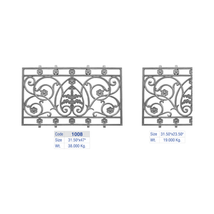 Barandilla de Balcón de Aluminio con Diseño Floral Ornamental, Reja de Hierro Fundido, Barandilla de Lujo para Villa, Balaustrada Botánica Simétrica - Product Image 6