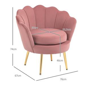 Fauteuil lounge moderne en velours avec pieds dorés pour hall d'hôtel et décoration intérieure - Product Image 5