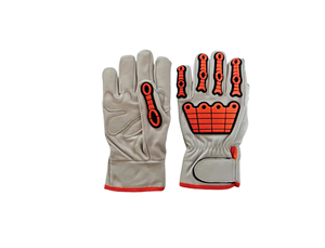 Gants de travail en cuir robuste anti-choc pour mécaniciens et plateformes pétrolières, avec protection TPR résistante aux chocs - Product Image 4