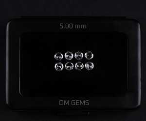 OM GEMS - 8 Diamantes de Laboratorio con Corte Redondo Rosa de 2.51 CT y 5.0 MM, Color D, Certificación IGI, Perforados con Láser para Pendientes - Product Image 2