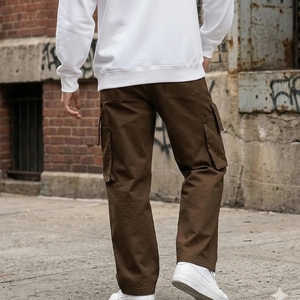 Pantalones de hombre de nuevo diseño con múltiples bolsillos, de la mejor calidad, transpirables, de color sólido, nueva moda, gran venta, pantalones de hombre estilo streetwear. - Product Image 1