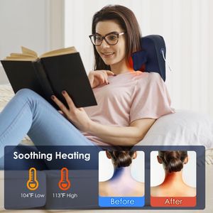 Massaggiatore Shiatsu 4D Senza Fili con 6 Nodi, 2 Livelli di Riscaldamento, 3 Intensità e Timer Automatico per Collo e Schiena, in Pelle - Product Image 2