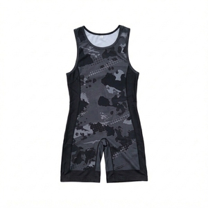 Traje de Lucha Libre Unisex Personalizado, Transpirable, Elástico, de Spandex y Poliéster, de Una Pieza, para Competencia de Artes Marciales, INFLOW SPORTS - Product Image 2