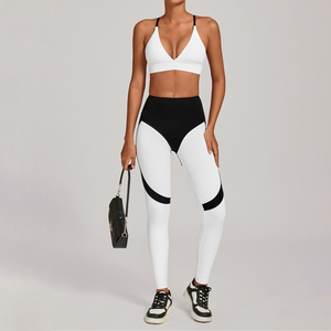 Heavy Fashion Printed Fitness Workout Yoga Set Sports Bra And Legging Set - Product Image 1