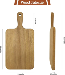 Tabla de Cortar y Picar de Madera Natural REHMAN CRAFT con Asa Integrada, Ecológica, 1.5 cm de Grosor, Apta para Lavavajillas - Product Image 3
