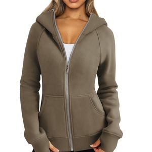 Secado rápido a prueba de viento personalizado mujer transpirable Regular Top Sudadera con capucha Casual mujer sudaderas con cremallera de gran tamaño para mujer transpirable - Product Image 1