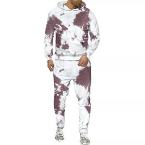 Men <b>Tie</b> <b>Dye</b> Tracksuit Casual Hooded Sweatshirt and Jogger Pants <b>Set</b> Wholesale Sportswear Activewear - Product Image 3