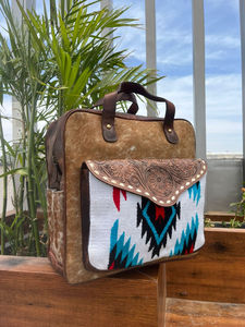 Nouvelle mode couverture de selle cheveux sur cuir véritable femmes sac à dos sac en cuir sculpté à la main Western sacs à dos en cuir usiné à la main - Product Image 2