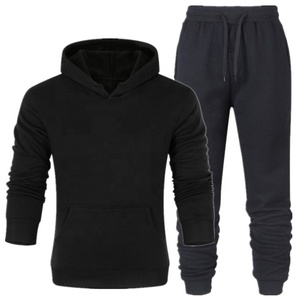 Factory Direct Homme Men's Melegito Sportswear Sweatsuit Set Spordidress Plain Hoodie & Pants Blank Casual Trenerka Tracksuit - Product Image 4