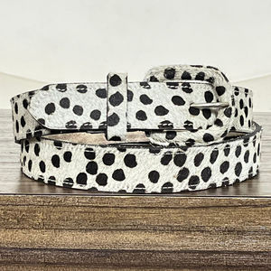 New Handcrafted Hair on Animal Print Western Women's <b>Belt</b> Handmade 100% Real Leather <b>Boho</b> Style Fur Cover Buckle <b>Belt</b> for Jeans - Product Image 5