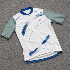 Maillot de cyclisme personnalisé style porcelaine OEM haute performance avec panneaux en mesh et sublimation - Product Image 1