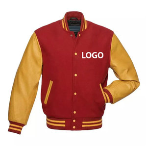 Veste universitaire unisexe en PU bleu marine avec lettre S, à capuche, respirante, col montant, coupe classique, style décontracté, pour l'hiver, en polyester/coton - Product Image 3