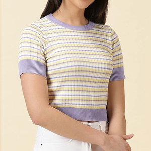 T-shirt court personnalisé avec logo imprimé, nouvelle mode, pour la personnalisation des vêtements féminins, couleur et style nouveau. - Product Image 4