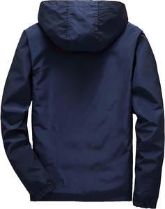 Wholesale Premium Quality Men's Winter Windbreaker <b>Jackets</b> Canvas Stand Collar <b>Waterproof</b> Windproof Hooded Front Plain Dyed - Product Image 1
