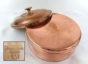 Recipiente de cobre antiguo personalizado, bote de Decoración de mesa de cena de lujo único, tarro de almacenamiento de postres, accesorios de utensilios de cocina - Product Image 5