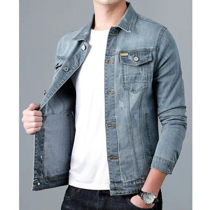 Chaqueta Vaquera Elástica Premium para Hombre, Corte Ajustado, Mezcla de Algodón Cómoda, Perfecta para Oficina, Ropa de Calle, Viajes Casuales y Descanso - Product Image 2