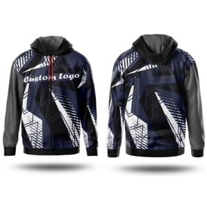 Vente en gros de sweats à capuche d'hiver personnalisés, impression par sublimation, broderie, teinture unie, polaire, coupe-vent, écologiques, pour hommes et unisexe - Product Image 2