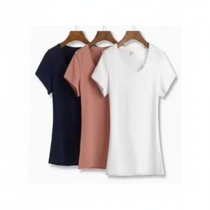 Recién llegado, camiseta para niñas de talla XL, ropa informal de punto de algodón 100%, estilo bonito, técnica de lavado de enzimas, logotipo personalizado, colección de verano - Product Image 3