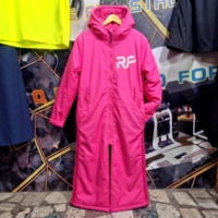 Manteau long d'extérieur à capuche, veste-robe, séchage rapide, en polyester, avec fermeture éclair intégrale, pour la plage, la natation, le surf, poncho de change