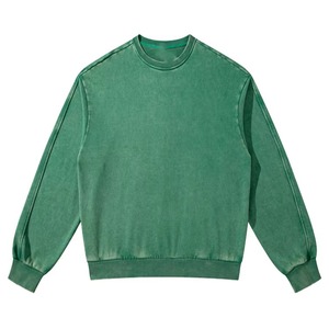 Sudadera de Felpa con Cuello Redondo para Hombre, Talla Grande, Poliéster/Algodón, 280g, Negro/Gris, Logotipo Bordado de Lujo, OEM, Venta al Por Mayor - Product Image 2