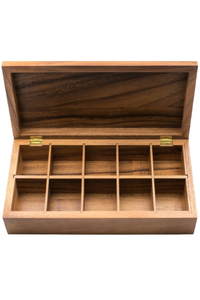 Acacia Wood Storage <b>Box</b> for Decor Jewelry Tools or Keepsake Handmade Bohemian Style - Product Image 2