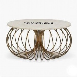 Pairs of Two European Creative High <b>End</b> Modern <b>Living</b> <b>Room</b> Coffee <b>Table</b> Marble Stainless Steel Coffee <b>Table</b> - Product Image 5