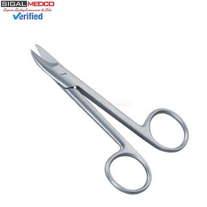 Ciseaux courbés Beebee Crown 4,25 / 10,5 CM à une face dentelée, instrument chirurgical manuel pour la coupe des tissus en clinique - Product Image 5