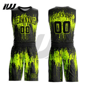 Ensembles d'uniformes de basketball sans manches 100 % polyester à séchage rapide, respirants, de haute qualité, avec motifs imprimés, pour grandes tailles, vente en gros - Product Image 2