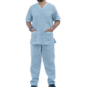 Men V Neck Medical <b>Clothes</b> Soft Quick Dry Nursing <b>Scrub</b> Sets Dental Laboratory <b>Scrub</b> Set Men Uniform <b>Scrub</b> Set Fair Price - Product Image 1